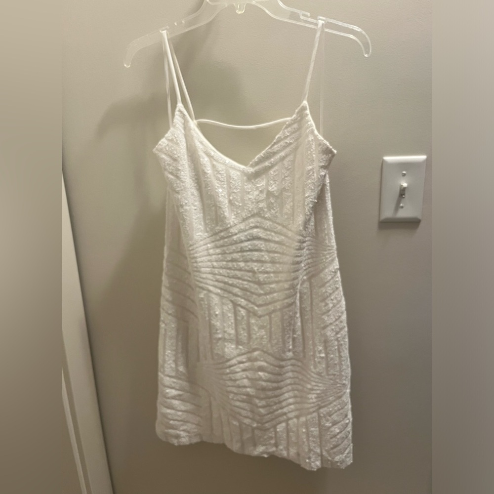 Bloomingdale’s AQUA Dress - Deco Sequin V-Neck, Size Small